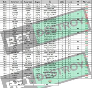 November 2024 betting results